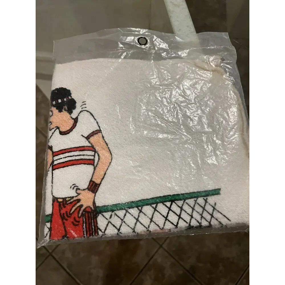 Vintage 1970s Funny Tennis Towel New